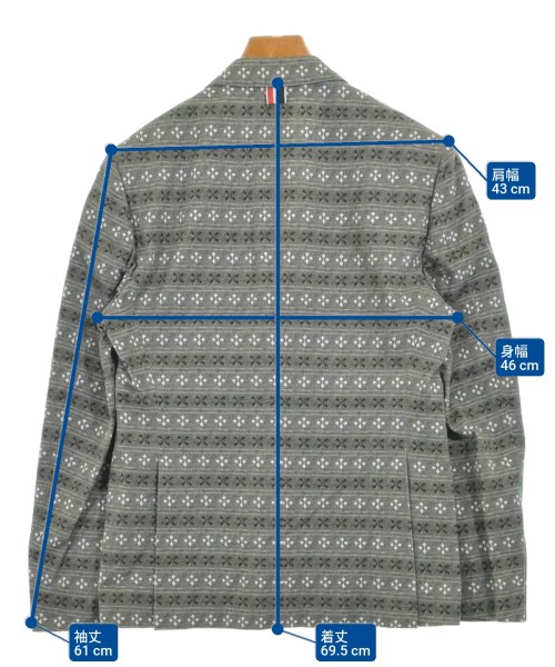 THOM BROWNE（トムブラウン）ジャケット グレー サイズ:1(S位) メンズ/2200682837095