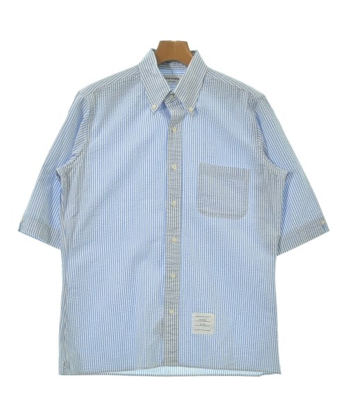 THOM BROWNE(トムブラウン)カジュアルシャツ 青 サイズ:3(L位)/2200684948010