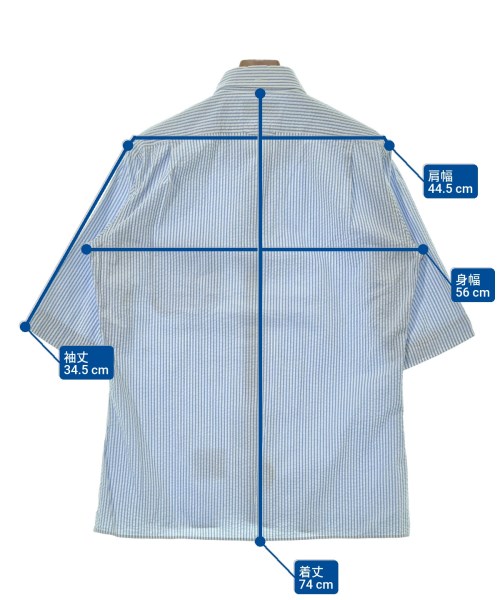 THOM BROWNE（トムブラウン）カジュアルシャツ 青 サイズ:3(L位) メンズ/2200684948010