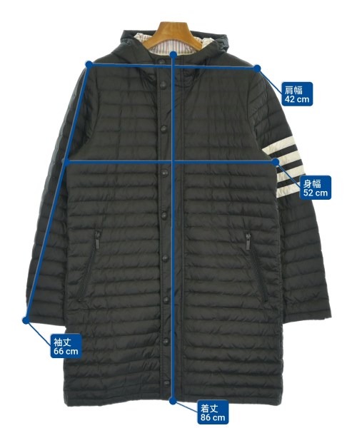 THOM BROWNE（トムブラウン）ダウンコート 黒 サイズ:1(S位) メンズ/2200683441024