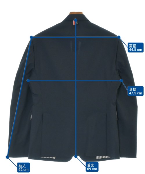 THOM BROWNE（トムブラウン）テーラードジャケット 紺 サイズ:1(S位) メンズ/2200683441079