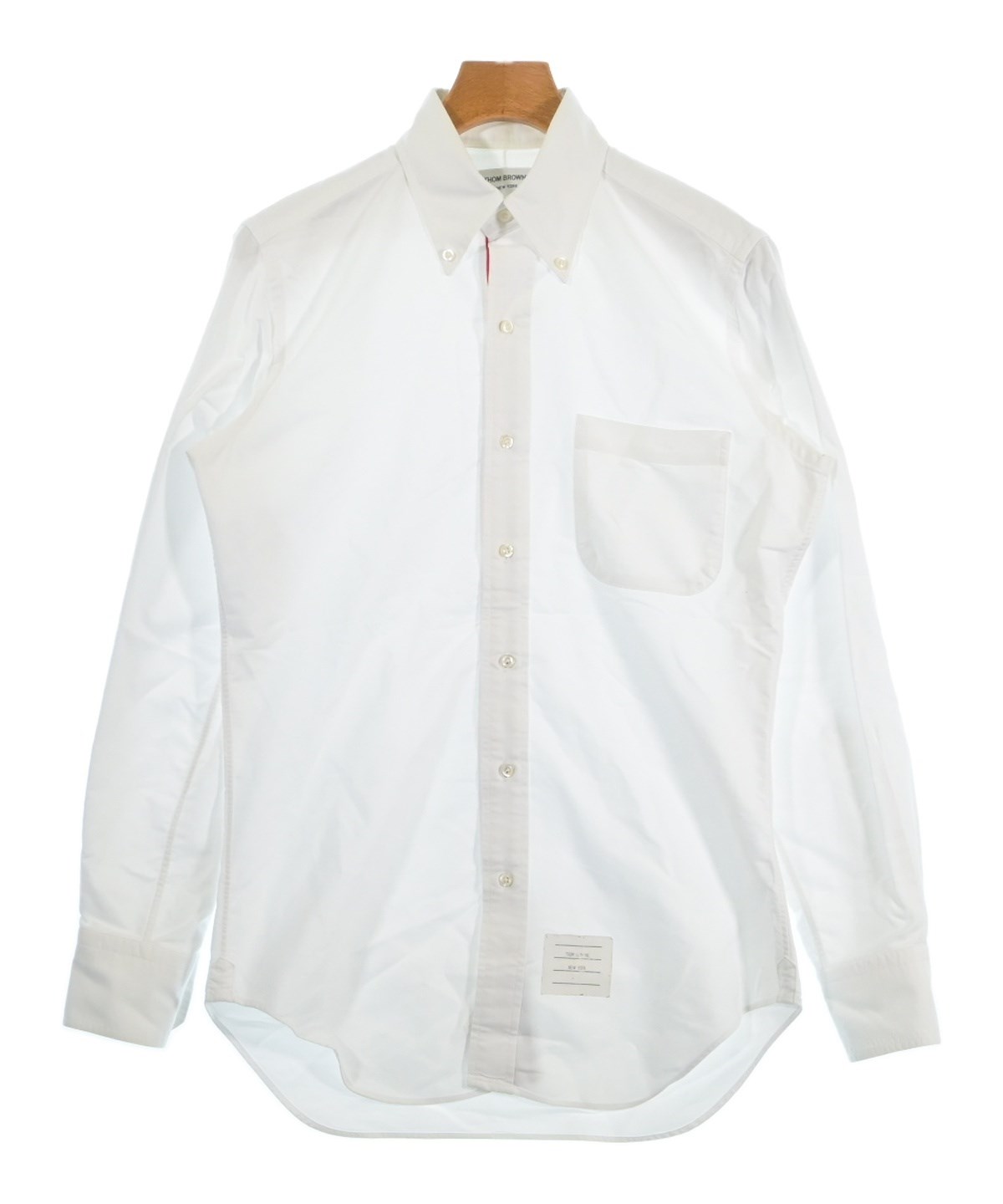 THOM BROWNE ホワイトシャツ S THOM BROWNE（トムブラウン）カジュアルシャツ 白 サイズ:1(S位