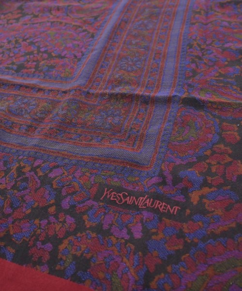 YVES SAINT LAURENT（イヴサンローラン）ストール 赤 サイズ:- レディース/2200611023124