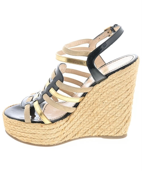 YVES SAINT LAURENT（イヴサンローラン）サンダル 黒 サイズ:EU37 1/2(24cm位) レディース/2200609650028
