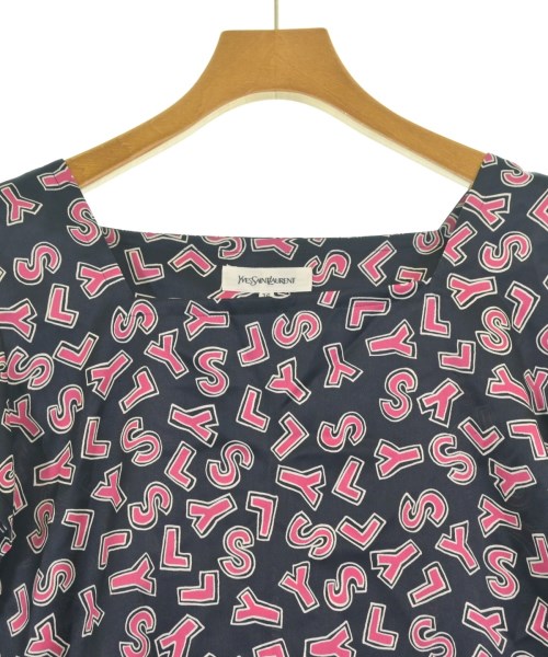 YVES SAINT LAURENT（イヴサンローラン）ブラウス 紺 サイズ:36(XS位) レディース/2200677087085