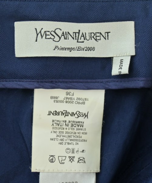 YVES SAINT LAURENT（イヴサンローラン）ひざ丈スカート 紺 サイズ:36(XS位) レディース/2200657613044