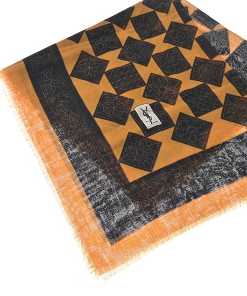 YVES SAINT LAURENT（イヴサンローラン）バンダナ・スカーフ オレンジ サイズ:- レディース/2200639466057