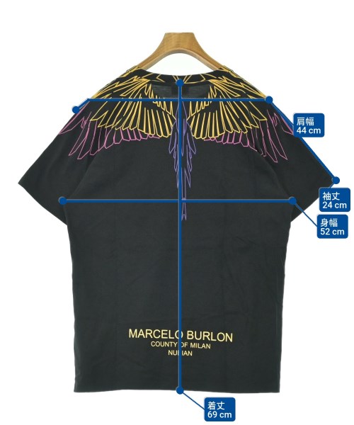 MARCELO BURLON（マルセロバーロン）Tシャツ・カットソー 黒 サイズ:XS メンズ/2200693714040