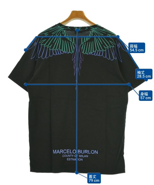 MARCELO BURLON（マルセロバーロン）Tシャツ・カットソー 黒 サイズ:M メンズ/2200665656521