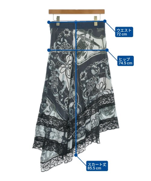 TAKESHI KOSAKA by Y's Pink Label（タケシコウサカバイピンクレーベル）ロング・マキシ丈スカート グレー サイズ:2(M位) レディース/2200629801189