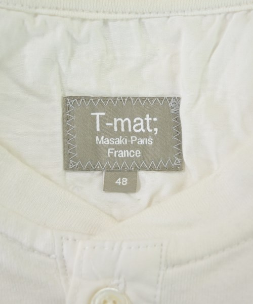 T-mat;Masaki-Paris（ティーマット　マサキ　パリ）Tシャツ・カットソー 白 サイズ:48(L位) メンズ/2200628510181
