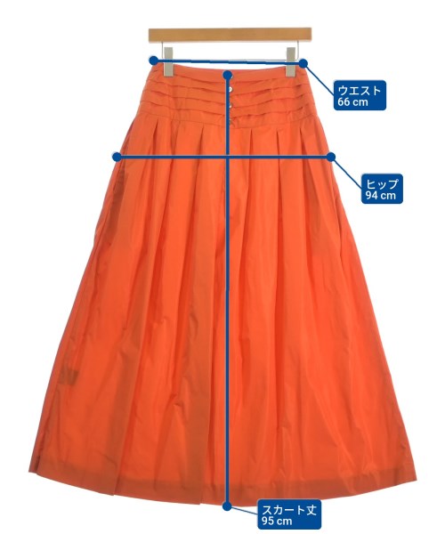 T-mat;Masaki-Paris（ティーマット　マサキ　パリ）ロング・マキシ丈スカート オレンジ サイズ:1(S位) レディース/2200612989023
