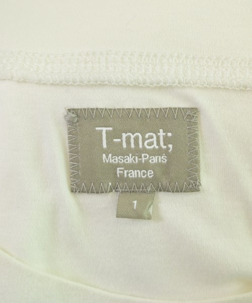 T-mat;Masaki-Paris（ティーマット　マサキ　パリ）Tシャツ・カットソー 白 サイズ:1(S位) レディース/2200673052049