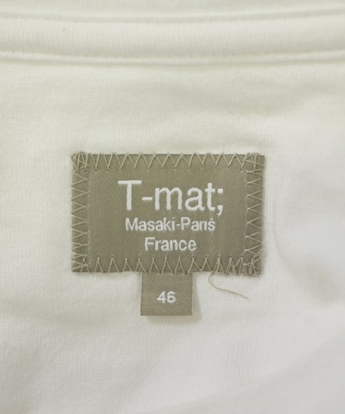 T-mat;Masaki-Paris（ティーマット　マサキ　パリ）Tシャツ・カットソー 白 サイズ:46(M位) メンズ/2200708284063