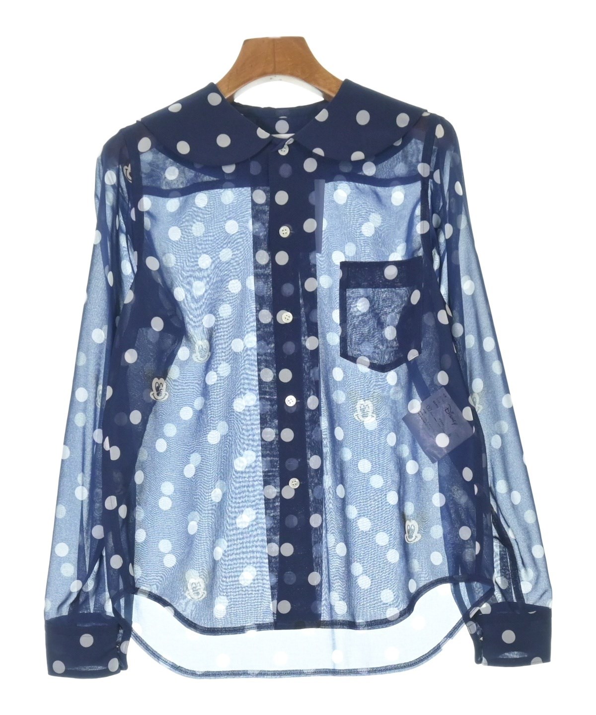 COMME des GARCONS コムデギャルソン ブラウス レディース 【古着】【中古】 COMME des GARCONS GIRL（コムデギャルソンガール）ブラウス 紺 サイズ