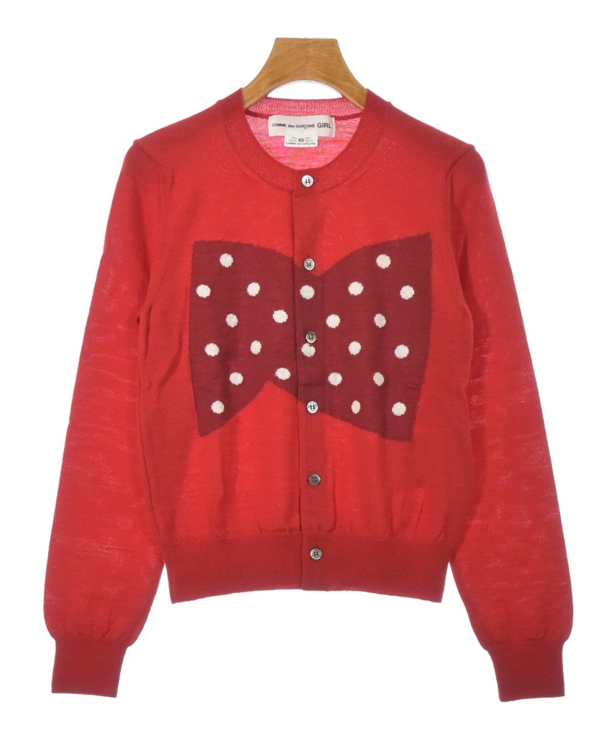 comme des garcons GIRL カーディガン COMME des GARCONS GIRL（コムデギャルソンガール）カーディガン 赤