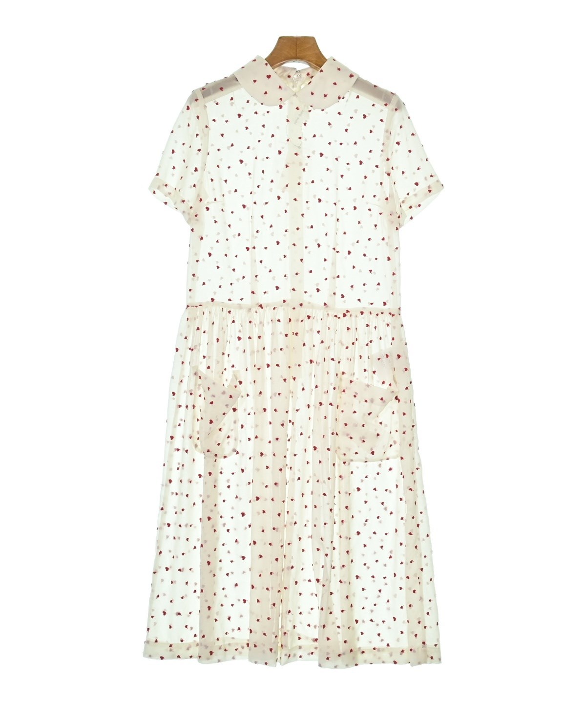COMME des GARCONS GIRL ワンピース 赤x白 2023724M0086 COMME des GARCONS GIRL（コムデギャルソンガール）ワンピース