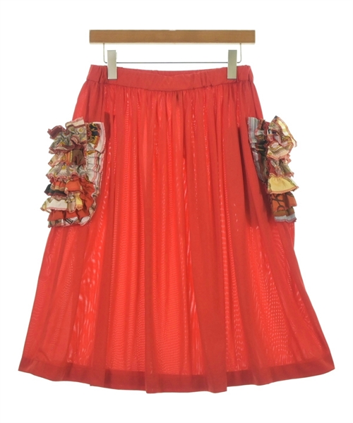 COMME des GARCONS GIRL（コムデギャルソンガール）ひざ丈スカート 赤 サイズ:S レディース/2200623004036