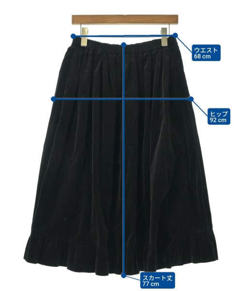 COMME des GARCONS GIRL（コムデギャルソンガール）ひざ丈スカート 黒 サイズ:M レディース/2200674388109