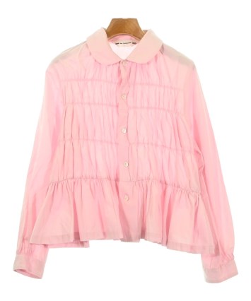【美品】コムデギャルソン レースブラウス ピンク XS COMME des GARCONS GIRL（コムデギャルソンガール）ブラウス ピンク