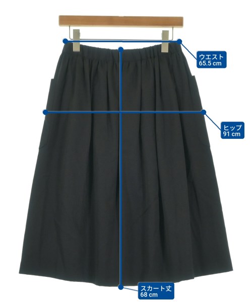 COMME des GARCONS GIRL（コムデギャルソンガール）ひざ丈スカート 黒 サイズ:XS レディース/2200654052099