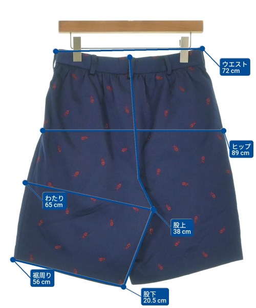 COMME des GARCONS GIRL（コムデギャルソンガール）ショートパンツ 青 サイズ:S レディース/2200650842168