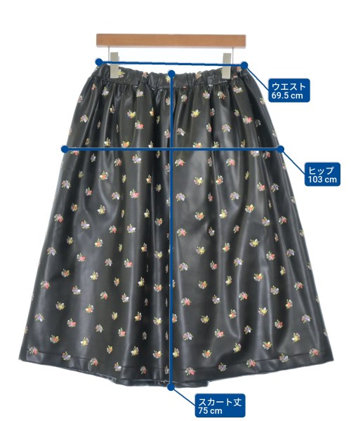 COMME des GARCONS GIRL（コムデギャルソンガール）ひざ丈スカート 黒 サイズ:S レディース/2200652597066