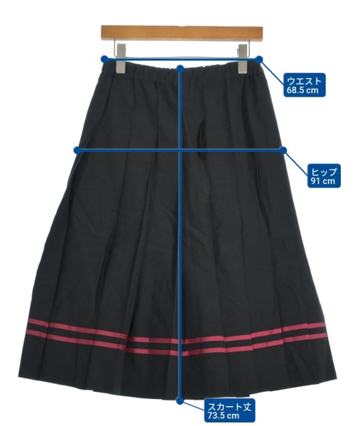 COMME des GARCONS GIRL（コムデギャルソンガール）ひざ丈スカート 黒 サイズ:S レディース/2200656684014