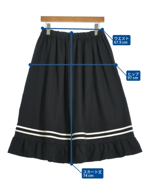 COMME des GARCONS GIRL（コムデギャルソンガール）ひざ丈スカート 黒 サイズ:S レディース/2200656684021