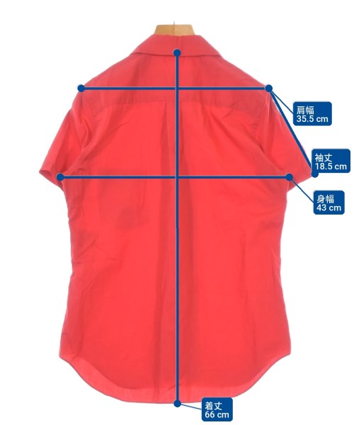 COMME des GARCONS GIRL（コムデギャルソンガール）カジュアルシャツ 赤 サイズ:XS レディース/2200711778139