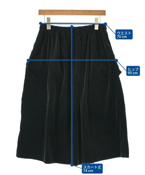 COMME des GARCONS GIRL（コムデギャルソンガール）ひざ丈スカート 黒 サイズ:S レディース/2200718372200