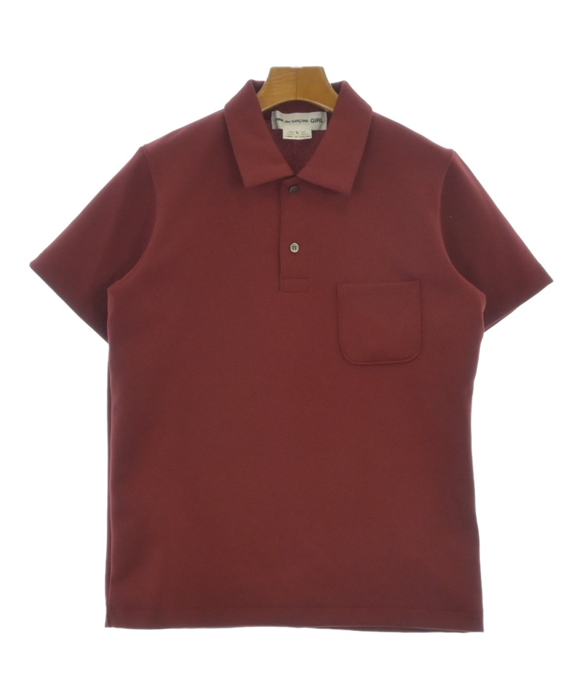 COMME des GARÇONS GIRL ジャージポロシャツ L COMME des GARCONS GIRL（コムデギャルソンガール）ポロシャツ 赤
