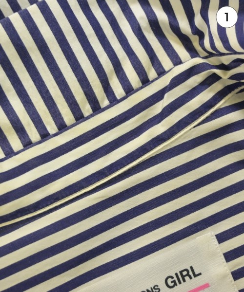 COMME des GARCONS GIRL（コムデギャルソンガール）カジュアルシャツ 紺 サイズ:M レディース/2200666328236