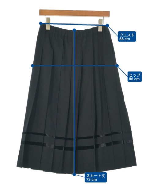COMME des GARCONS GIRL（コムデギャルソンガール）ひざ丈スカート 黒 サイズ:S レディース/2200734899026