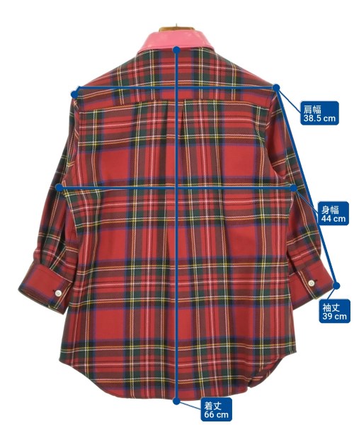 COMME des GARCONS GIRL（コムデギャルソンガール）カジュアルシャツ 赤 サイズ:XS レディース/2200714102054