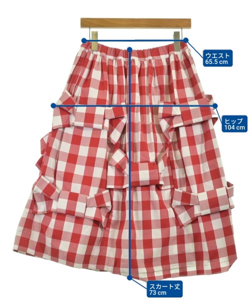 COMME des GARCONS GIRL（コムデギャルソンガール）ロング・マキシ丈スカート 赤 サイズ:S レディース/2200724129041