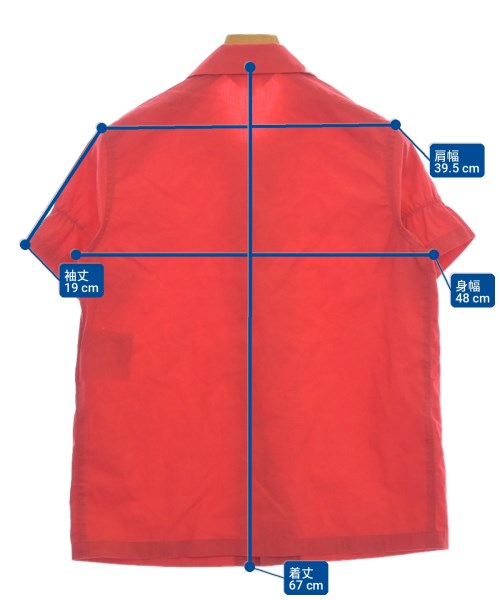COMME des GARCONS GIRL（コムデギャルソンガール）ブラウス 赤 サイズ:S レディース/2200725369026