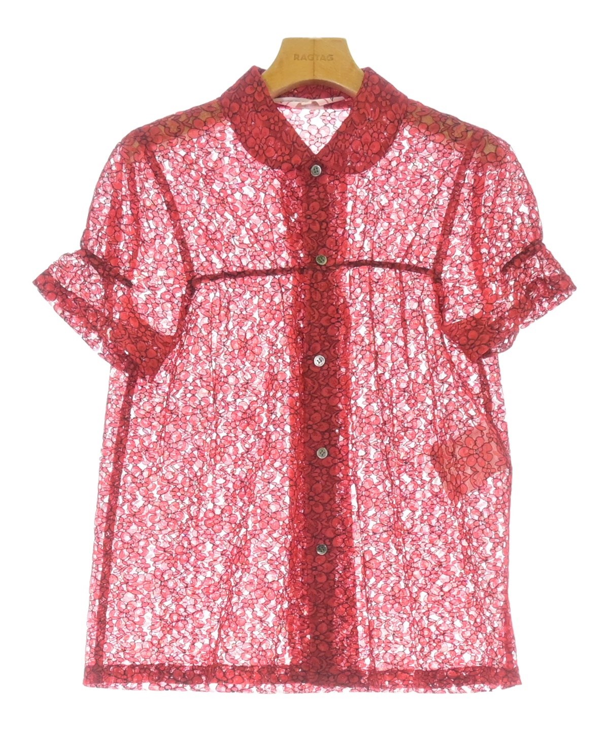 コムデギャルソン ガール girl ブラウス 丸襟　赤 COMME des GARCONS GIRL（コムデギャルソンガール）ブラウス 赤 サイズ