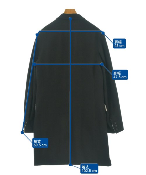 Ground Y（グラウンド　ワイ）チェスターコート 黒 サイズ:3(M位) メンズ/2200635268013