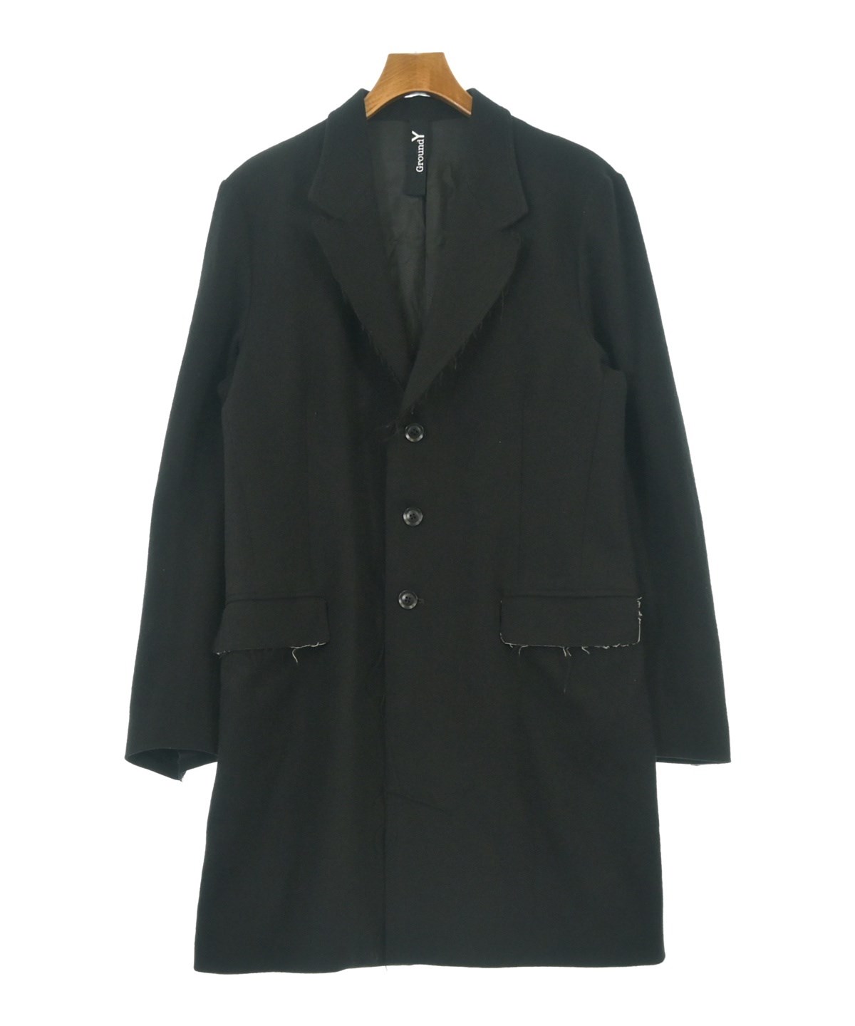 Ground Y（グラウンド ワイ）チェスターコート 黒 サイズ:3(M位
