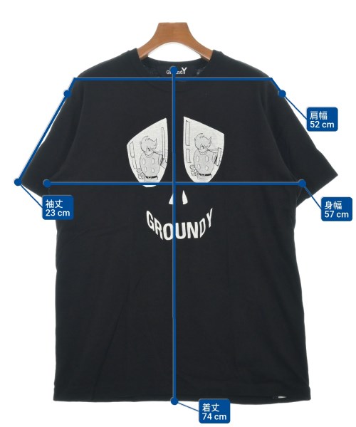 Ground Y（グラウンド　ワイ）Tシャツ・カットソー 黒 サイズ:3(M位) メンズ/2200642053206
