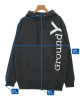 Ground Y（グラウンド　ワイ）パーカー 黒 サイズ:4(L位) レディース/2200643087019