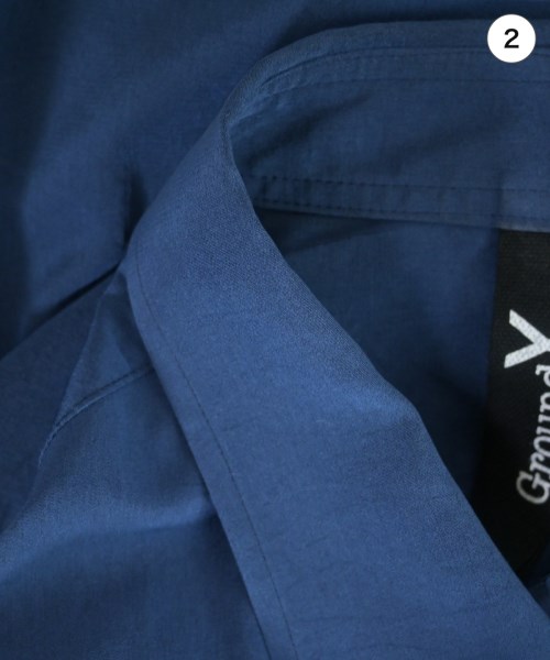 Ground Y（グラウンド　ワイ）カジュアルシャツ 青 サイズ:3(M位) メンズ/2200622274027