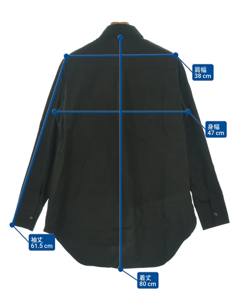 Ground Y（グラウンド　ワイ）カジュアルシャツ 黒 サイズ:1(XS位) メンズ/2200624074021