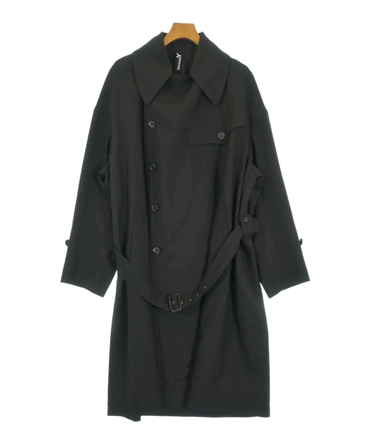 Ground Y 22AW コートブラック Ground Y Cotton Double Coat | HUES 福岡セレクトショップ