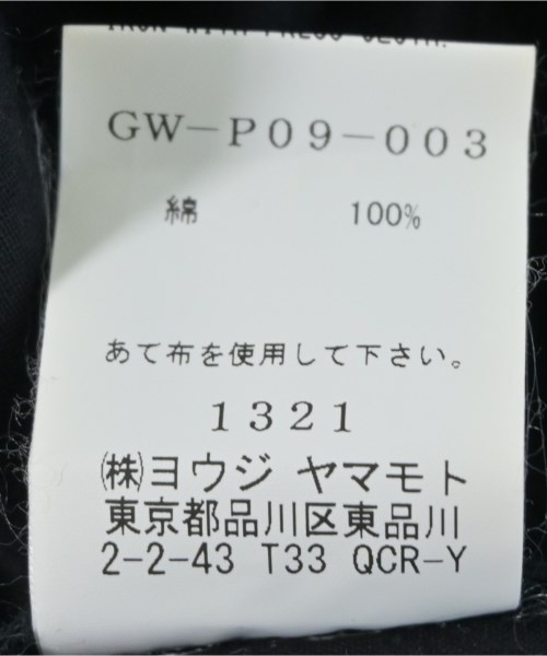 Ground Y（グラウンド　ワイ）スラックス 黒 サイズ:1(XS位) メンズ/2200633784195