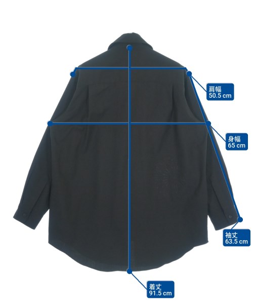 Ground Y（グラウンド　ワイ）カジュアルシャツ 黒 サイズ:3(M位) メンズ/2200678636015