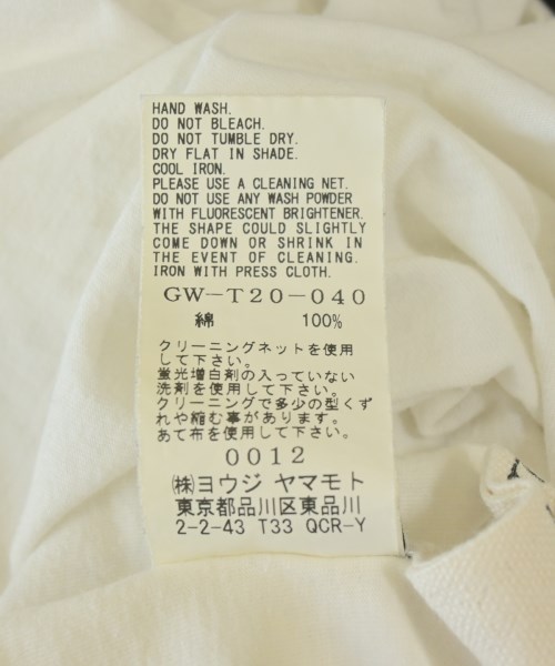 Ground Y（グラウンド　ワイ）Tシャツ・カットソー 白 サイズ:3(M位) メンズ/2200694452156