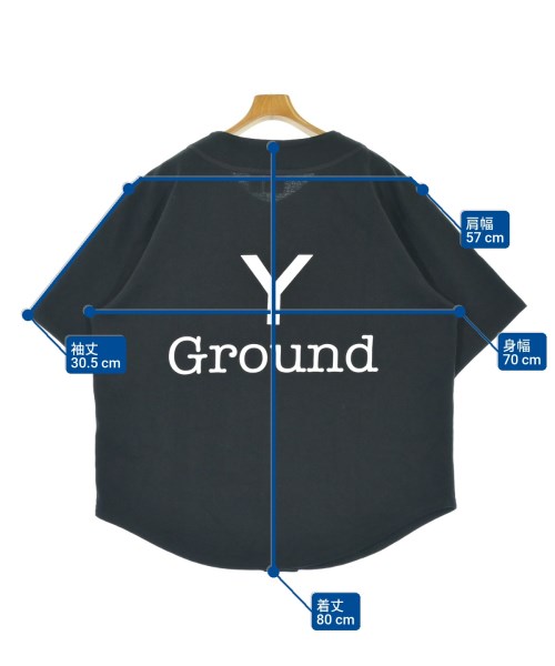 Ground Y（グラウンド　ワイ）カジュアルシャツ 黒 サイズ:XL メンズ/2200699405010