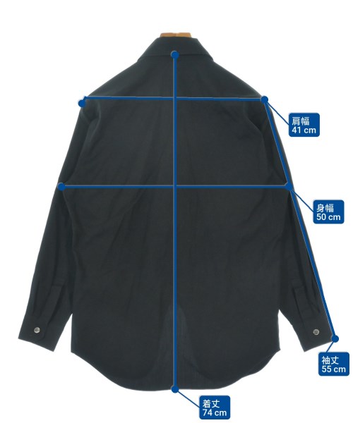 Ground Y（グラウンド　ワイ）カジュアルシャツ 黒 サイズ:1(XS位) メンズ/2200658313042